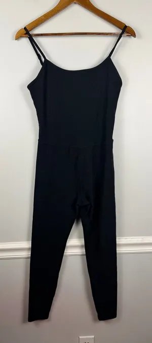 Beyond yoga Spacedye Uplevel Midi Jumpsuit in dark grey/black size medium thumbnail 1