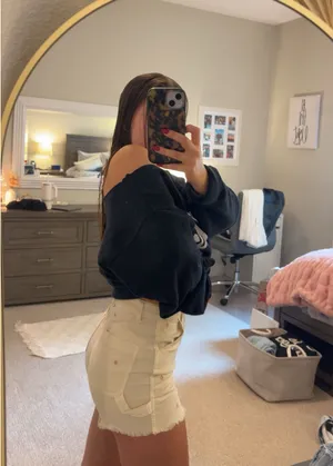 American Eagle Cargo Jean Shorts Stretch thumbnail 3
