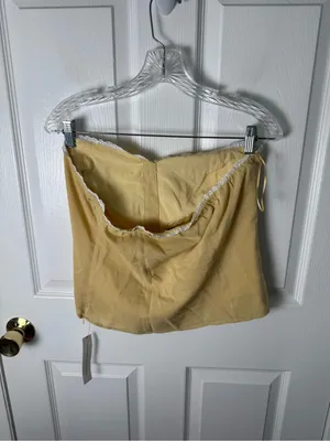 Reformation Dalia Top in Blonde Butter Yellow 12 NEW thumbnail 3
