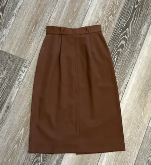 Vintage Condor California Woman’s Skirt Sz 5 6 Midi Length In Brown thumbnail 4
