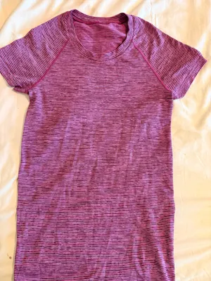 Lululemon Swiftly Tech Short Sleeve Striped Top 4 thumbnail 3