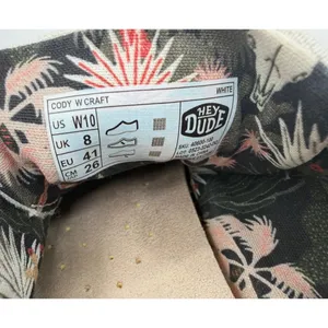 Hey Dude Cody Craft Linen Sneakers White Slip On Casual Size Wide 10 40600-100 thumbnail 7