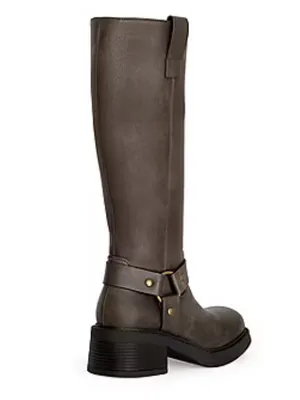 Rebecca Minkoff Womens Sona Stacked Heel Motorcycle Boots thumbnail 3