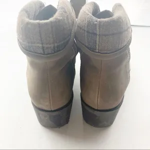 Sporto‎ Size 6 Plaid Cuffed Women’s Ankle Bootie Lace Up thumbnail 4