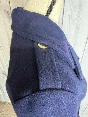 Crown & Ivy Double Breasted Navy Blue Pea Coat Pockets Women’s Sz M thumbnail 7