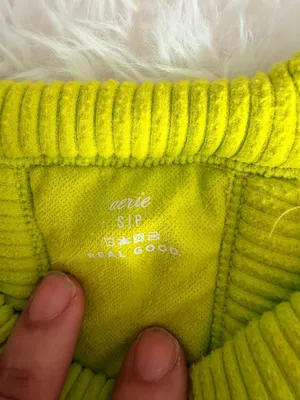 Aerie Seamless Ribbed High Neck Halter Crop Top Lime Green Size Small thumbnail 2