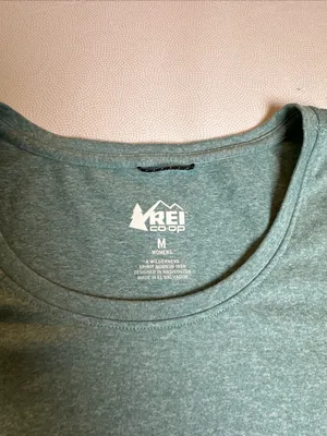REI Co-op Women’s Tee Shirt Green Heather Short Sleeve Size M thumbnail 4