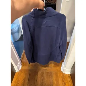Lululemon Athletica Scuba Oversized Funnel-Neck Full Zip sweatshirt blue xl-xxl thumbnail 4
