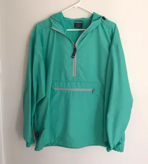 Charles River Apparel Teal Oversized Windbreaker thumbnail 1