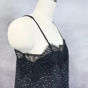 Lulus Polka Dot Lace Trim Cami Top Size Medium Minimal‎ Chic Going Out Indie thumbnail 11