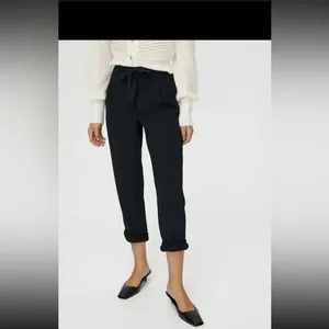 Wilfred Free Aritzia‎ Pants Women Size 4 Tie Waist Tapered Pleated Trouser thumbnail 2