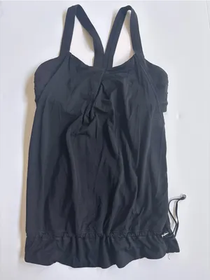 Lululemon No Limits Tank Black Built In Bra Racerback Est Size 6/8 thumbnail 1