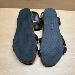 Drexlite Ardell Black Strappy Sandals Size‎ 9M Braided Comfort Cork Footbed Boho thumbnail 5