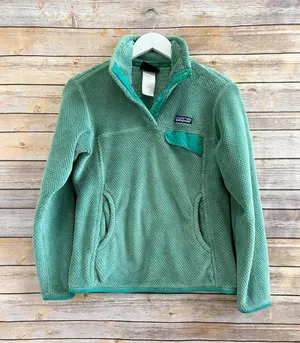 Patagonia Re-Tool Snap-T Green Fleece Pullover Size Small thumbnail 1