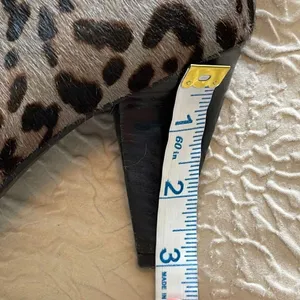 M&S Collection Womens Animal Print Ankle Boots Insolia Heels Tan Leather Size 3/ thumbnail 9