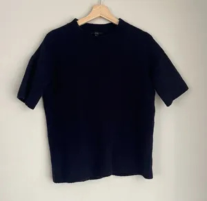 COS Wool Navy Blue Sweater Short Sleeve Size Small thumbnail 1