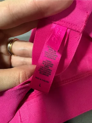 SKIMS Ribbed Cotton Blend Plunge Pink Bralette thumbnail 8