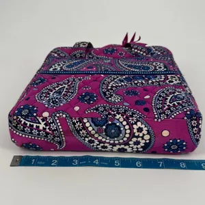 Vera Bradley Tech Organizer in Boysenberry Purple Blue Pink Paisley thumbnail 6