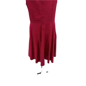 Lindy Bop Ophelia Shelf Bust Burgundy 50s Pinup Swing Dress Large UK 14 US Large thumbnail 8