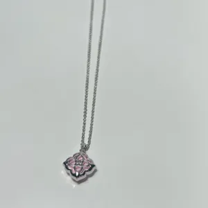 Kendra Scott Mallory Silver Pendant Healing Rose Quartz Necklace thumbnail 10