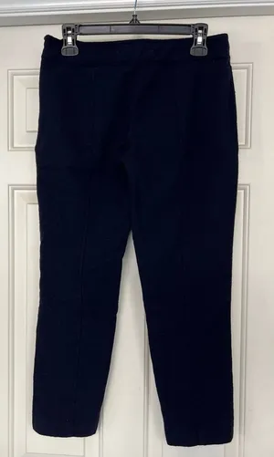 TORY BURCH‎ Women's Navy Wool Dress Pants Size 8 Unlined Side Zip Crop Preppy thumbnail 1