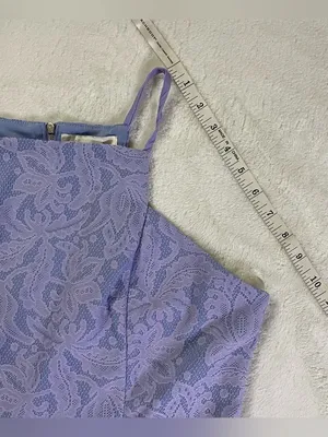 Francesca’s Lilac Floral Print Dress size L thumbnail 5