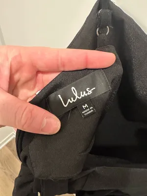 Lulu's Black Mini Slip Dress thumbnail 5