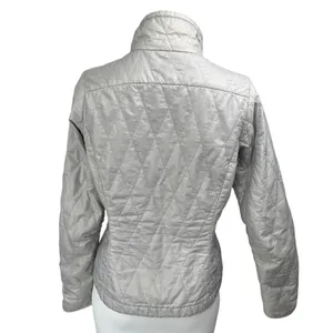Patagonia Nano Puff Silver Gray Zip Up Quilted High Neck Puffer Coat Jacket XS thumbnail 2