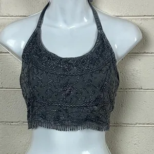 Halter Gray Embroidered one size Size undefined thumbnail 5