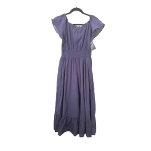SCARLET‎ DARKNESS Renaissance Ruffled Midi Dress Navy Small NEW NWT thumbnail 4