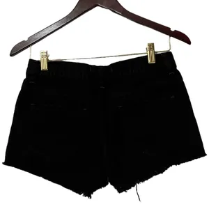 FREE PEOPLE Black Denim Jean Shorts thumbnail 3