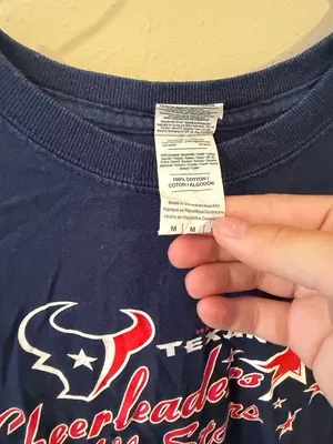 Vintage Navy Texans Cheerleaders All-Stars T-Shirt thumbnail 2
