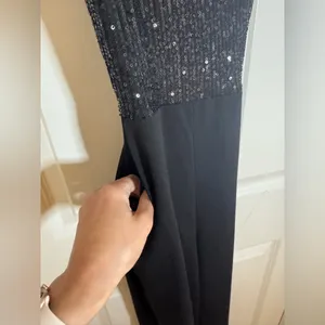 Women’s Jumpsuit, Black Sequin, Small,‎ Open Back thumbnail 5