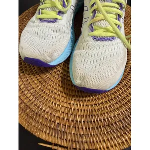 Asics Gel-Excite 8 Womens Running Shoes White Purple Lime Green Sneakers thumbnail 11