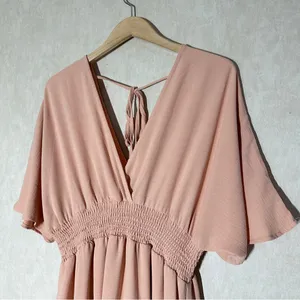 Baltic Born Women’s Vera Maxi Dress V-Neck Wedding Bridesmaid in Salmon XL thumbnail 5