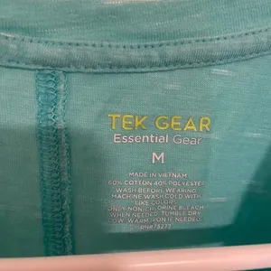 EUC Tek Gear women’s‎ turquoise active scoop neck tshirt medium thumbnail 3