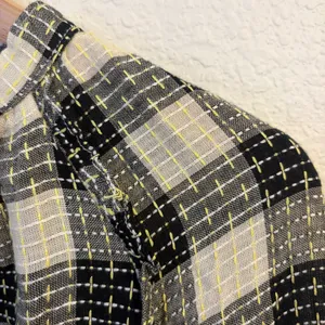 Anthropologie Pilcro Puff Sleeve Button Top M Gingham Plaid Wool Blend Cottage thumbnail 7
