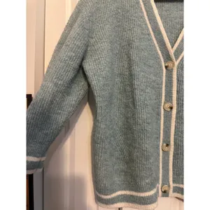 A New Day Women's Light Blue V-Neck Button‎ Front Cardigan Sweater thumbnail 4