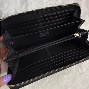 COACH y2k Black Canvas Leatherware Legacy Signature Wallet thumbnail 5
