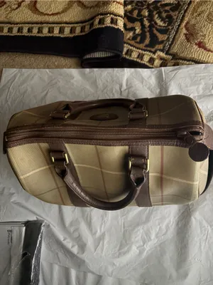 Burberry Beige and Brown Check Canvas‎ Tote with Leather Trim thumbnail 15