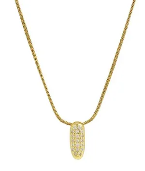 Balloon Zircon Letter I Initial Necklace Gold thumbnail 1