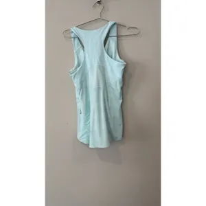 Athleta Blue Shelf Bra Tank Top Side Zipper Pocket Women's Medium 2684 thumbnail 3
