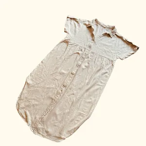 Tan Smocked Linen Blend Maxi Sundress thumbnail 3