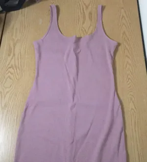 New Women’s Venus Ribbed Midi dress Mauve Size Medium thumbnail 3