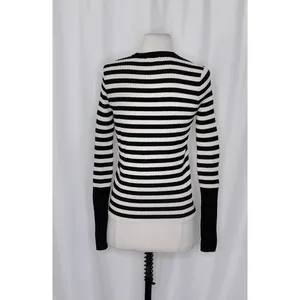 ATM Anthony Thomas Melillo Striped Ribbed Knit Merino Wool Sweater Large thumbnail 8