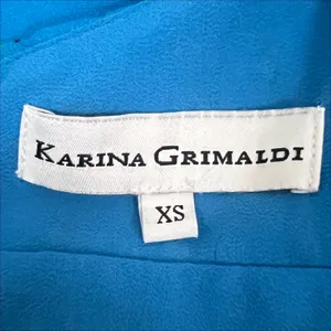 Karina Grimaldi Saralyn Sleeveless High Low Dress on Blue Floral Size XS thumbnail 6