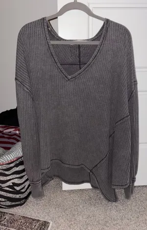 Free People Knit Top Waffle thumbnail 1