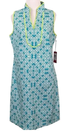 Vince Camuto abstract print sleeveless sheath dress women’s Size 6 multicolor thumbnail 1