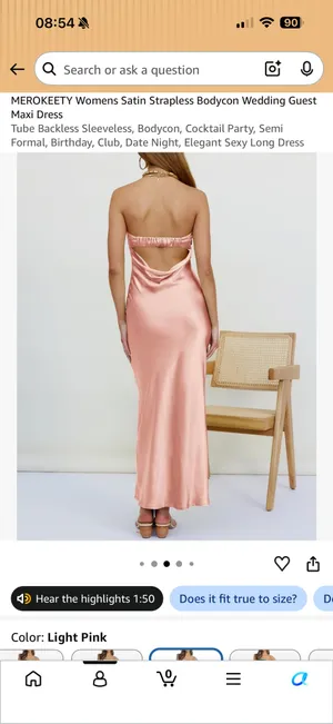 Amazon Women’s strapless dress thumbnail 2