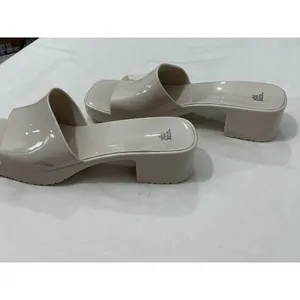 Womans Wild Fable Open Toe Block Heel Nude Color Sandal Slip On Size 11 thumbnail 3